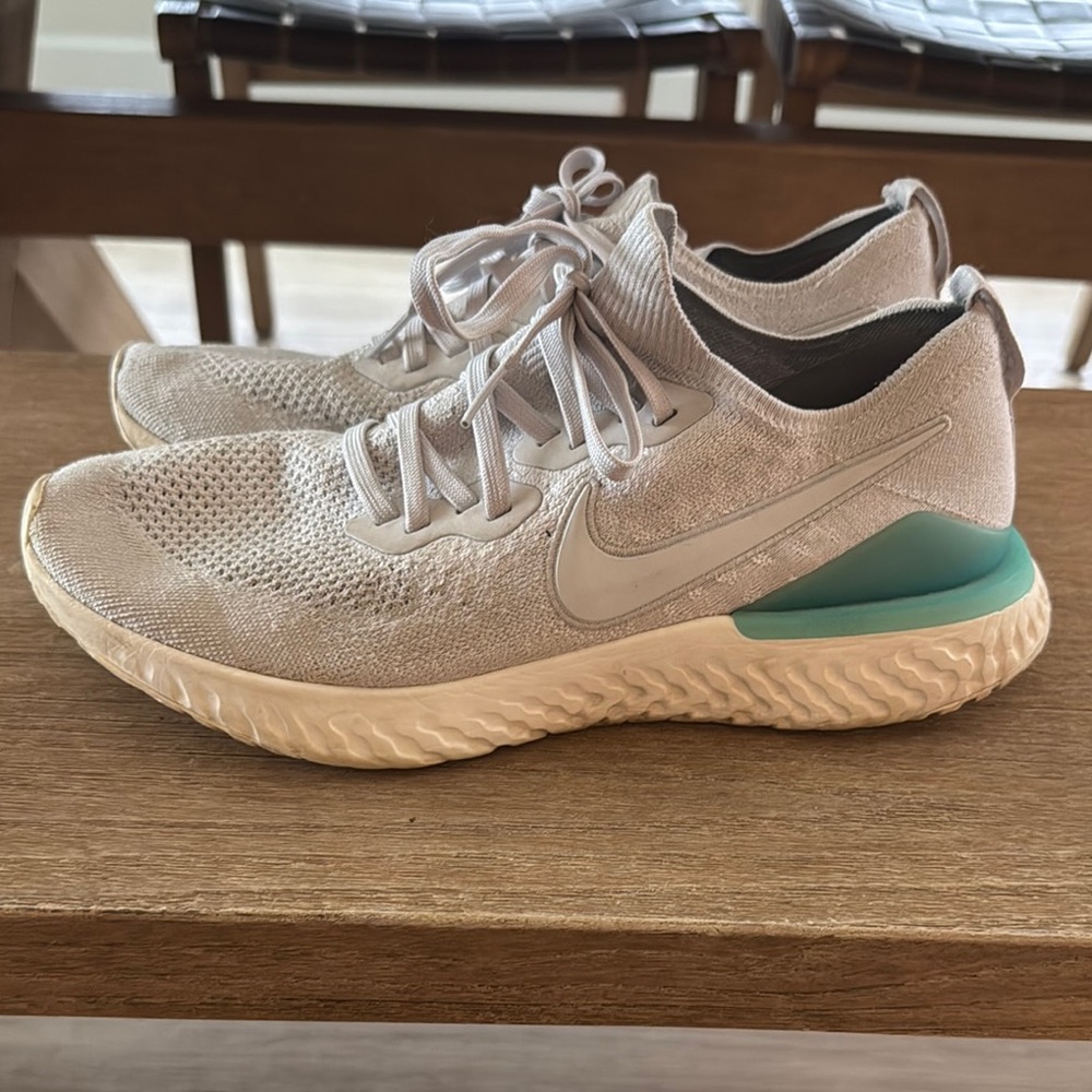 Nike Gray and Blue Athletic Shoes with React Foam